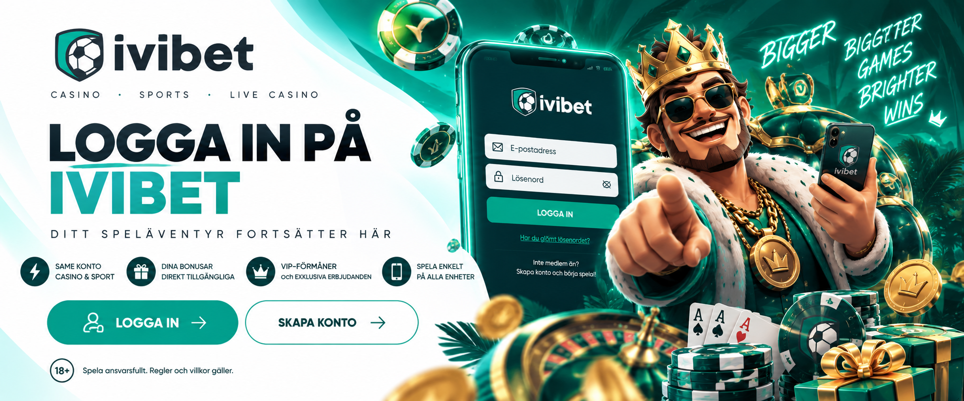 IviBet login – snabbt in till casino, bonusar och sport